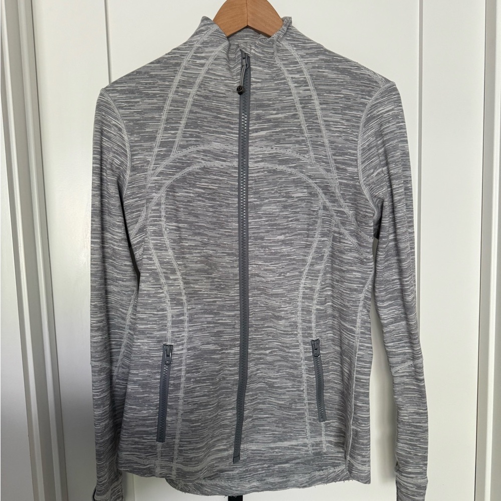 lululemon athletica Heather Gray Full-Zip Athletic Jacket